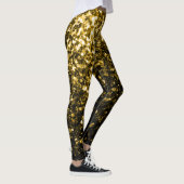 Leggings Flamme de parties scintillant jaune foncé (Droite)
