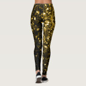 Leggings Flamme de parties scintillant jaune foncé (Dos)