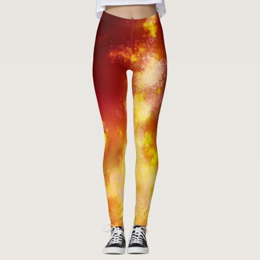 Leggings Flamme du ciel nocturne (Devant)