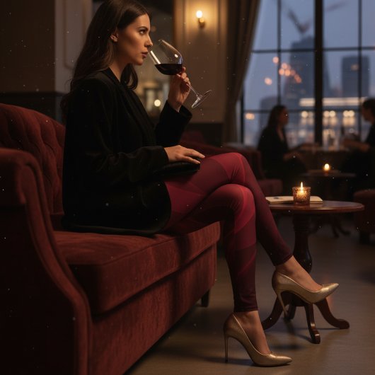 Leggings Flamme Écarlate Abstrait