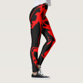 Leggings Flamme feu rouge Bronco Mustang Cheval sauvage (Droite)