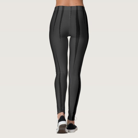 Leggings Flamme noire catcheuse Flames gris foncé (Dos)