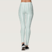 Leggings Flammes blanches uniques raffinées Turquoise (Dos)