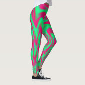 Leggings Flammes Danseuses Roses et Vertes (Droite)