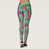 Leggings Flammes Danseuses Roses et Vertes (Dos)