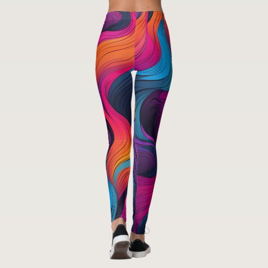 Leggings Flammes de couleur (Dos)