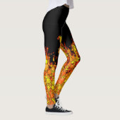 Leggings Flammes de feu noir cool (Droite)