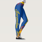 Leggings Flammes de motivation Jaune doré Script PROFOND BL (Droite)