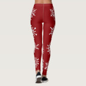 Leggings Flammes De Neige Blanches En Vacances D'Hiver Roug (Dos)