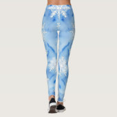 Leggings Flammes de neige bleues d'hiver/Leggings tout-en-i (Dos)