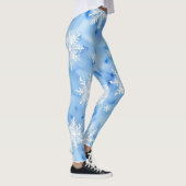 Leggings Flammes de neige bleues d'hiver/Leggings tout-en-i (Droite)