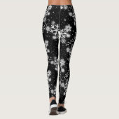 Leggings Flammes de neige brillantes avec graphique de Noël (Dos)