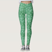 Leggings Flammes de neige de Noël hiver (Devant)