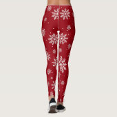 Leggings Flammes de neige de Noël hiver Gradient pattes amu (Dos)