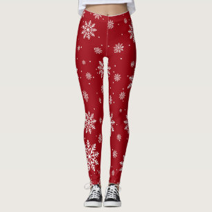 Leggings Flammes de neige de Noël hiver Gradient pattes amu