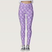 Leggings Flammes De Neige D'Hiver Sur Violet (Devant)