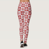 Leggings Flammes de neige Rouge et blanc Noël (Dos)