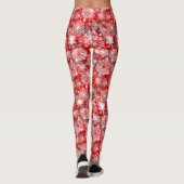 Leggings Flammes de neige sur rouge (Dos)