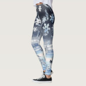 Leggings Flammes de neige vacances hiver (Gauche)