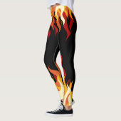 Leggings Flammes de 'Pantalon chaud' en noir (Gauche)