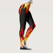 Leggings Flammes de 'Pantalon chaud' en noir (Droite)