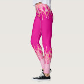 Leggings Flammes roses, flammes de course, feu, chaud, cann (Gauche)