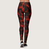 Leggings Flammes rouges et noires de l'énergie (Dos)