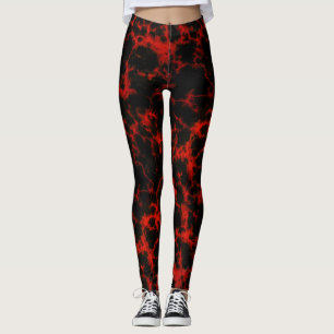 Leggings Flammes rouges et noires de l'énergie
