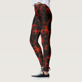 Leggings Flammes rouges et noires de l'énergie (Gauche)