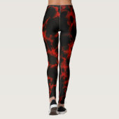 Leggings Flammes rouges et noires de l'énergie (Dos)