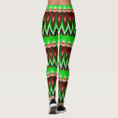 Leggings Flammes rouges et vertes (Dos)