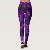 Leggings Flammes violettes de flammes d'imagination (Dos)