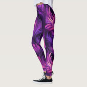 Leggings Flammes violettes de flammes d'imagination (Gauche)