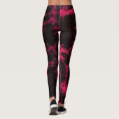 Leggings Flammes vives rose et noire (Dos)