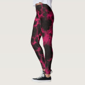 Leggings Flammes vives rose et noire (Gauche)