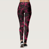 Leggings Flammes vives tachetées rose et noir (Dos)