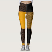 Leggings Flannel Buffalo Plaid Yellow lumberjack texture (Devant)