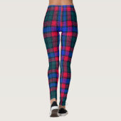 Leggings Flannel Jambes femmes en bleu rouge vert (Dos)