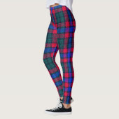 Leggings Flannel Jambes femmes en bleu rouge vert (Gauche)