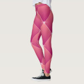 Leggings Flashy Glam rose Motif Diamond Accent Yoga (Gauche)
