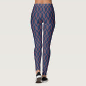 Leggings Flèche à deux tons gras Chevron Bleu foncé rose (Dos)