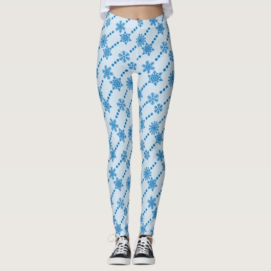 Leggings Flèche de neige bleue (Devant)