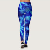 Leggings Flèche de neige bleue Psychedélique Mandelbrot Fra (Dos)
