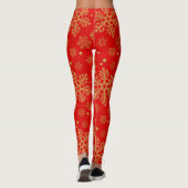 Leggings Flèche dorée sur rouge (Dos)
