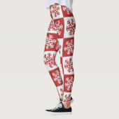 Leggings Flèches À damiers rouges et blanches (Gauche)