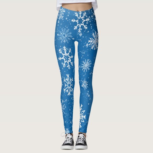 Leggings Flèches blanches Sapphire Blue (Devant)