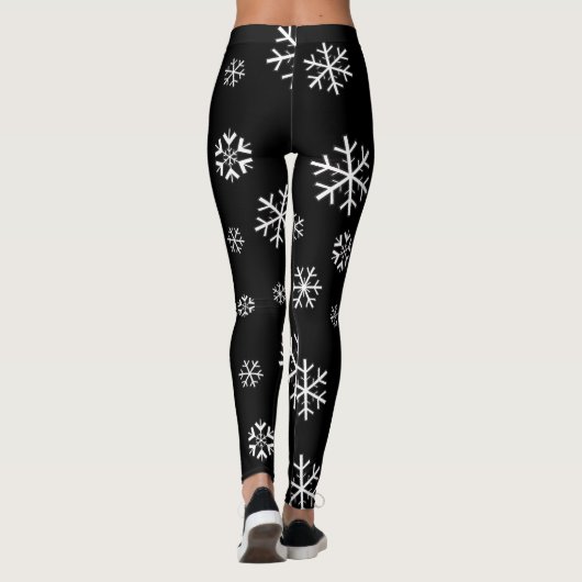 Leggings Flèches blanches sur noir (Dos)