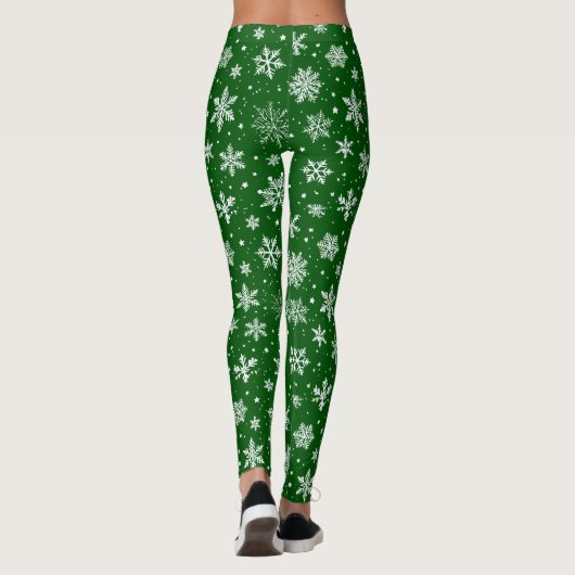 Leggings Flèches blanches sur vert (Dos)