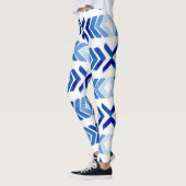 Leggings Flèches bleu Rhombus Motif aquarelle (Gauche)