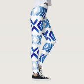 Leggings Flèches bleu Rhombus Motif aquarelle (Droite)